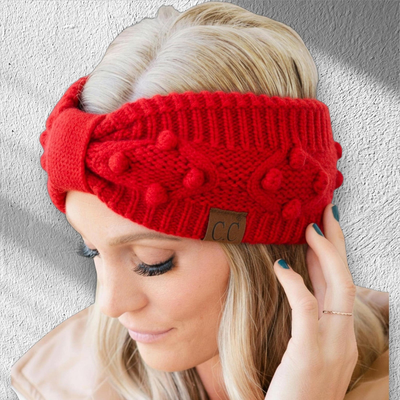 CC Crafted Pom Detail Head Wrap