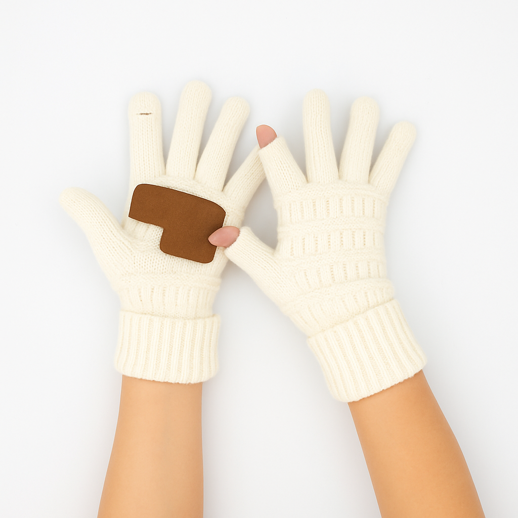 C.C® Touchscreen Compatible Gloves - Cable Knit Winter Gloves for Women & Men