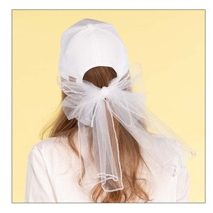 CC Just Married Bridal Veil Cap for Women