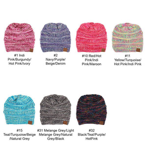 CC Crafted Multi-Toned Bun Beanie | Adult and Kid Sizes - Truly Contagious