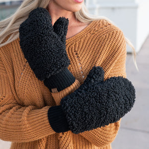 CC Soft Sherpa Mittens â€“ Fold-Down Convertible Winter Mittens