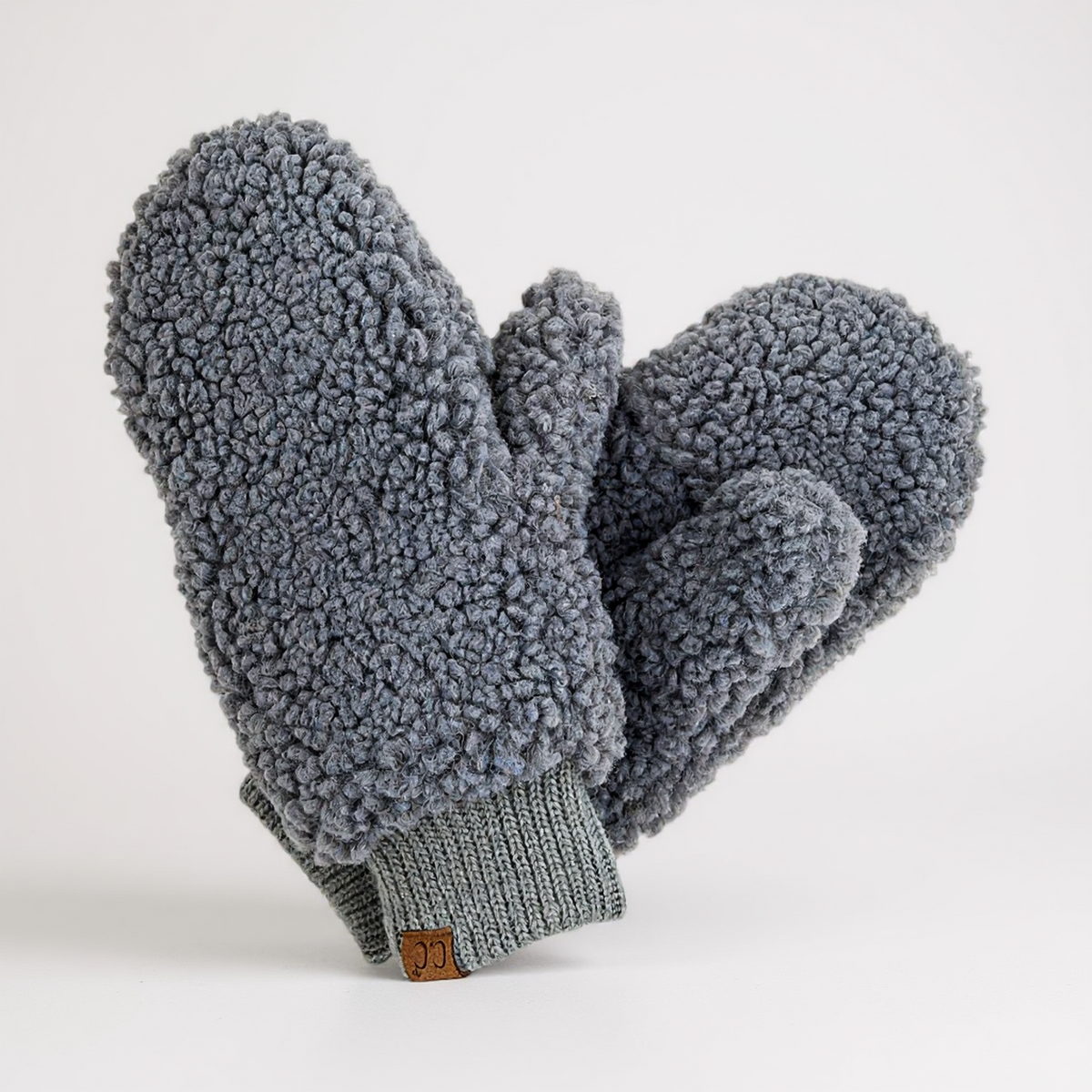 CC Soft Sherpa Mittens - Fold-Down Convertible Winter Mittens