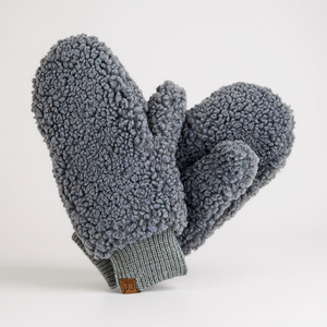 CC Soft Sherpa Mittens â€“ Fold-Down Convertible Winter Mittens