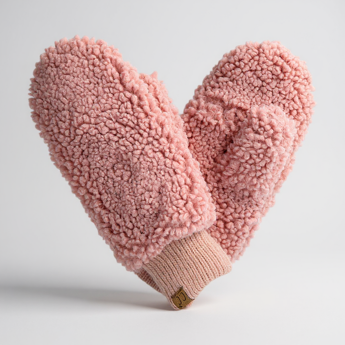 CC Soft Sherpa Mittens - Fold-Down Convertible Winter Mittens