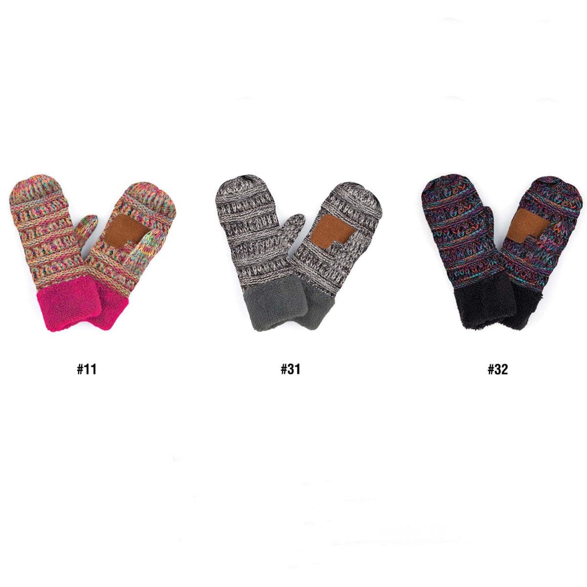 CC Crafted Multi Color Mittens - 2 Sizes