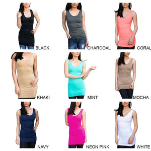 Extra Long Layering Scoop Back Tank - Truly Contagious