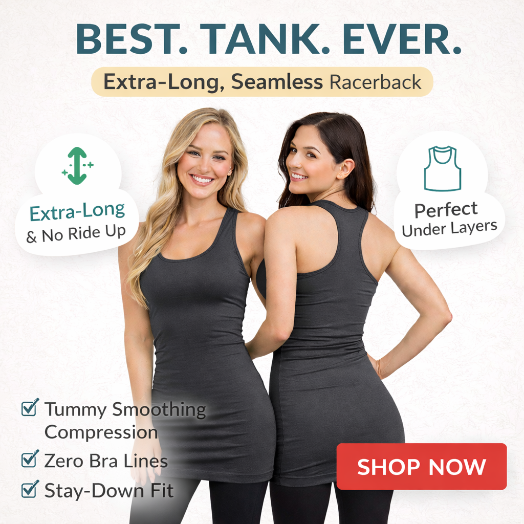 Extra Long Layering Racerback Tank - Seamless Stretch
