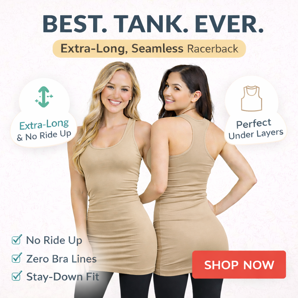 Extra Long Layering Racerback Tank - Seamless Stretch