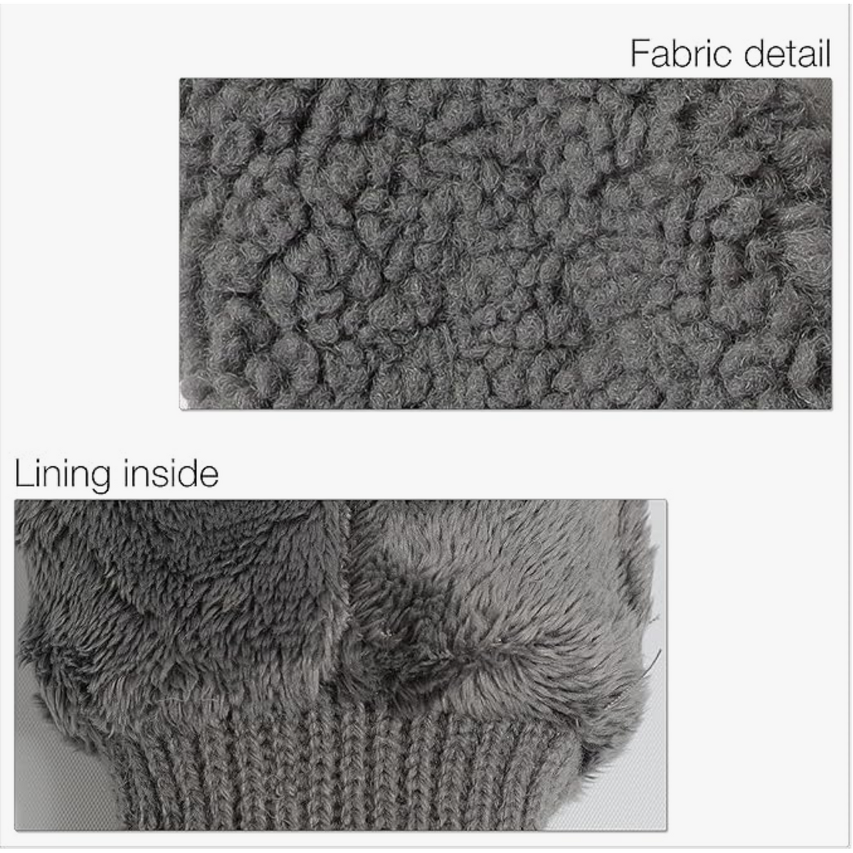 CC Soft Sherpa Mittens - Fold-Down Convertible Winter Mittens