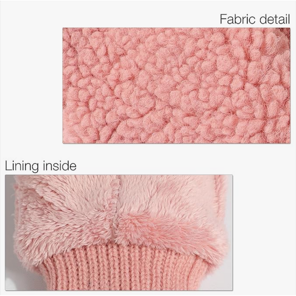 CC Soft Sherpa Mittens - Fold-Down Convertible Winter Mittens