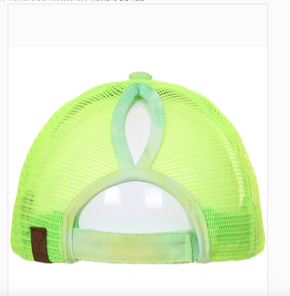 C.C® Tie-Dye Ponytail Cap — Messy Bun Baseball Hat for Women, Teens & Kids