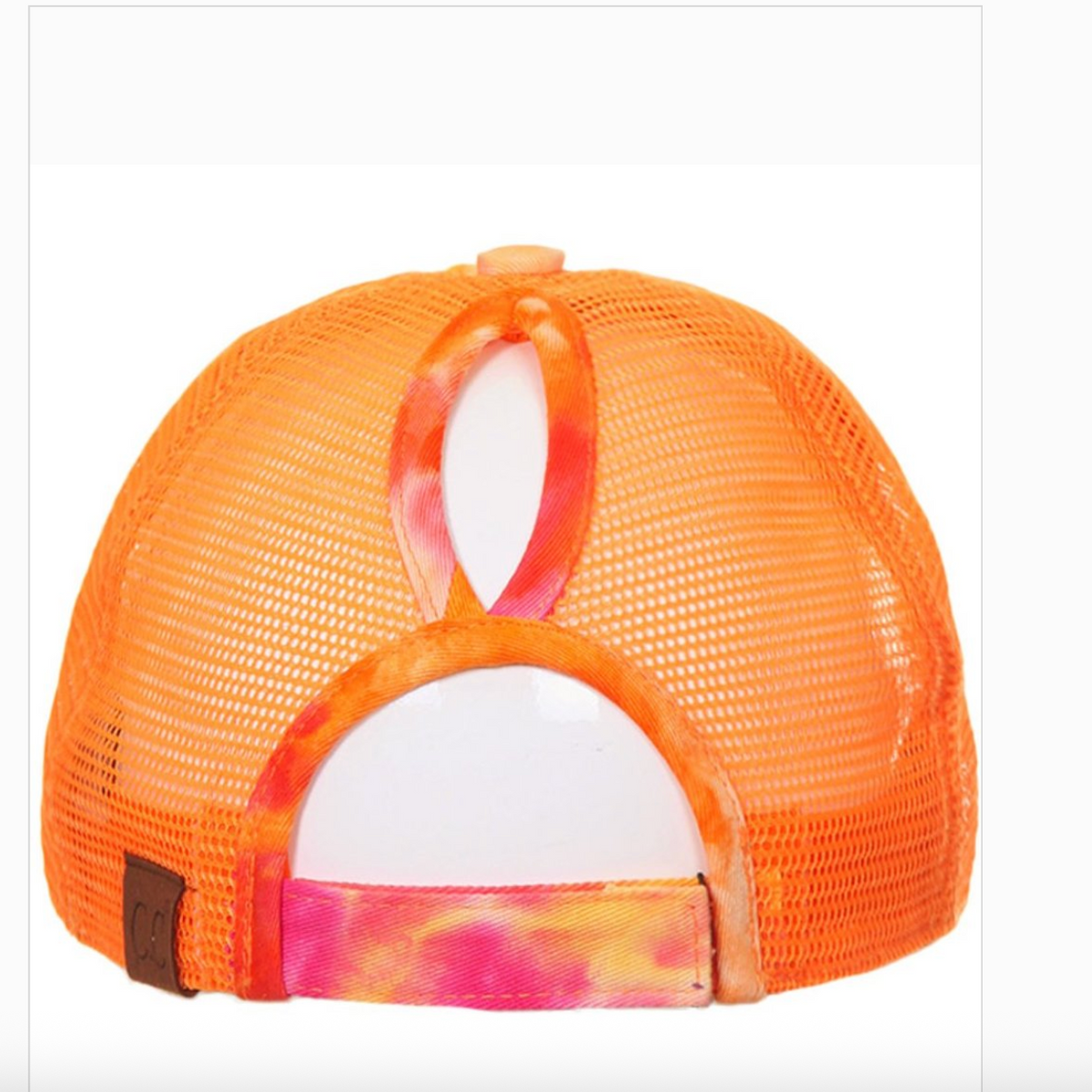 C.C® Tie-Dye Ponytail Cap — Messy Bun Baseball Hat for Women, Teens & Kids