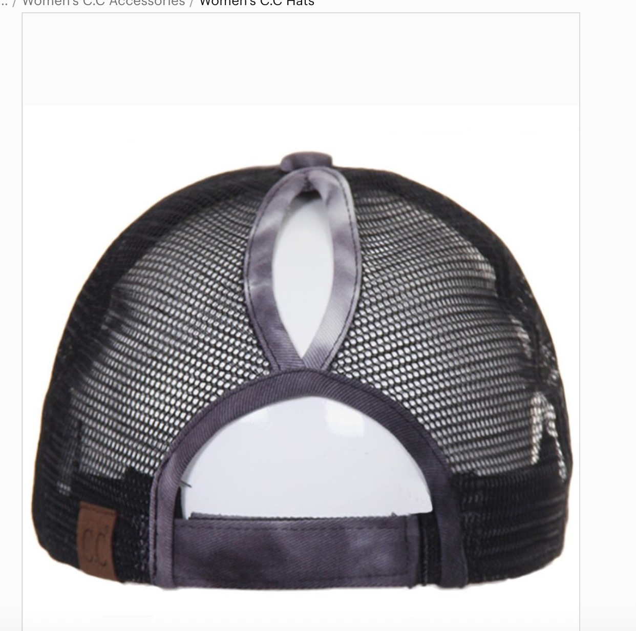 C.C® Tie-Dye Ponytail Cap — Messy Bun Baseball Hat for Women, Teens & Kids