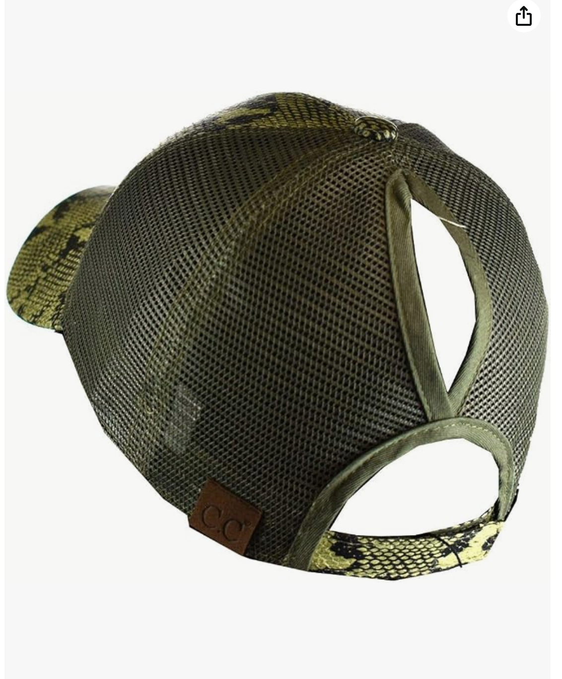 CC Popular Pattern Messy Bun Pony Cap Women, Teens and Kids Trucker Hats