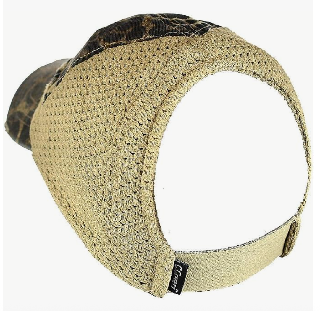 CC Leopard Print Ponytail Cap Women Comfortable Baseball Cap