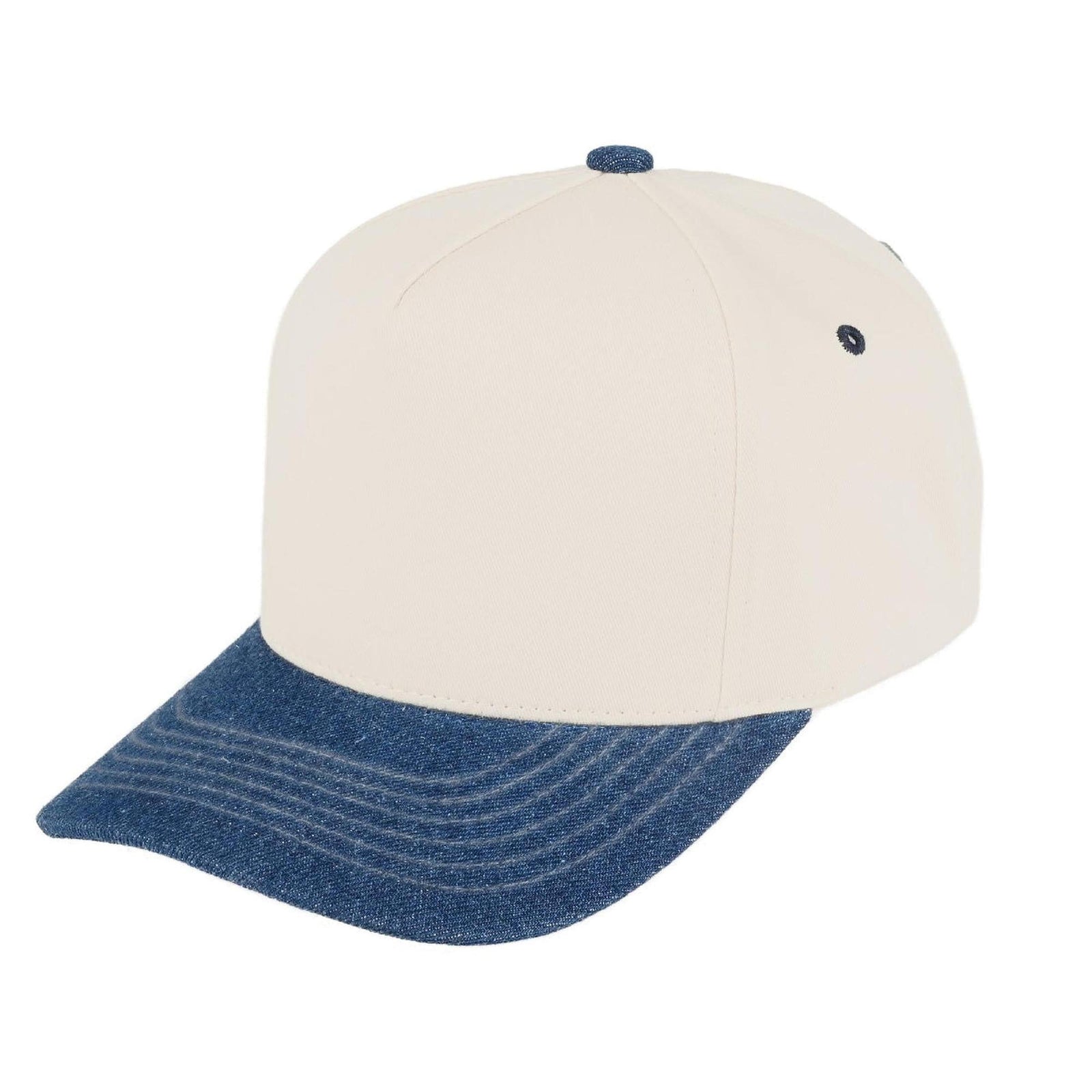 C.C Brand Two Tone Canvas Trucker Cap - Snapback Baseball Hat