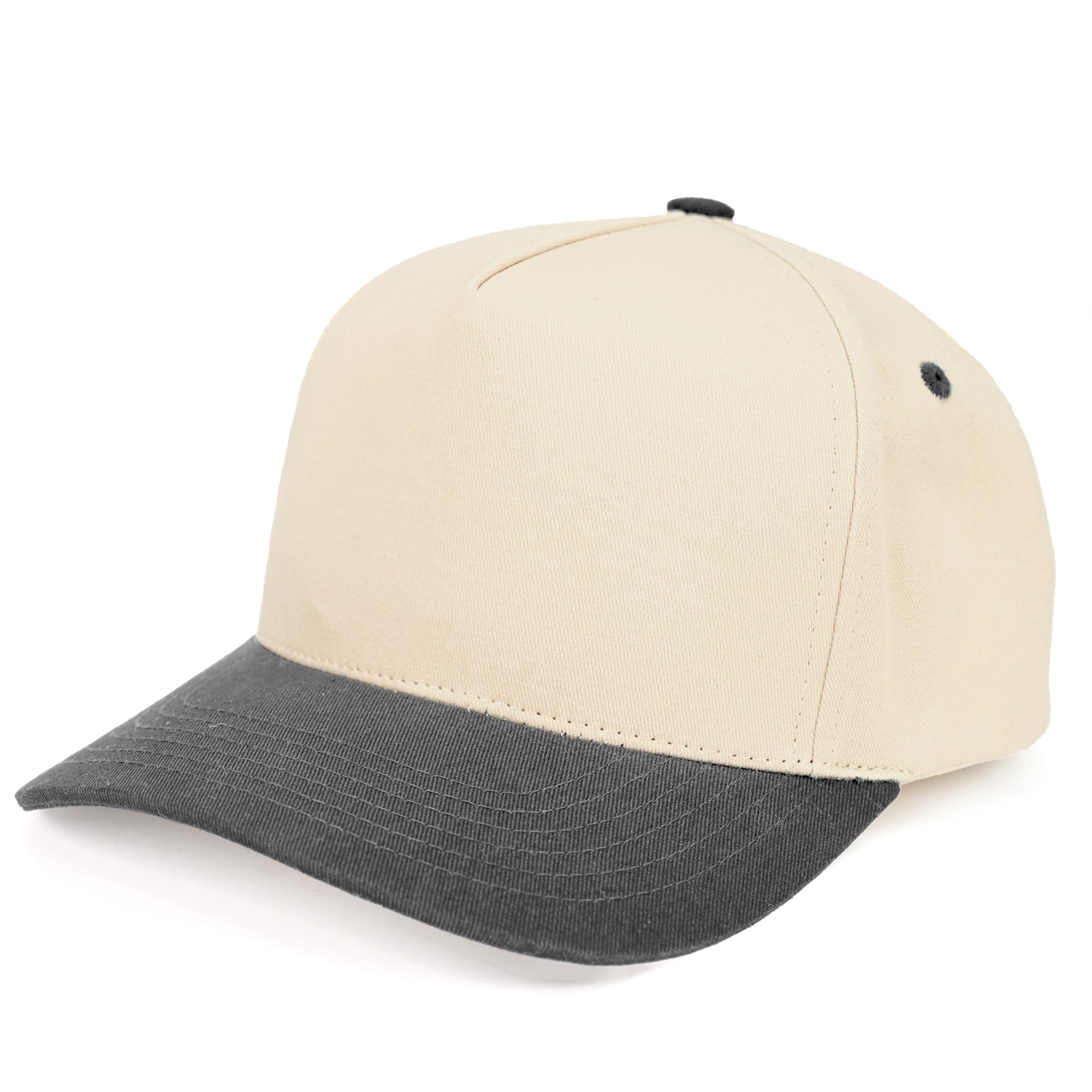 C.C Brand Two Tone Canvas Trucker Cap - Snapback Baseball Hat