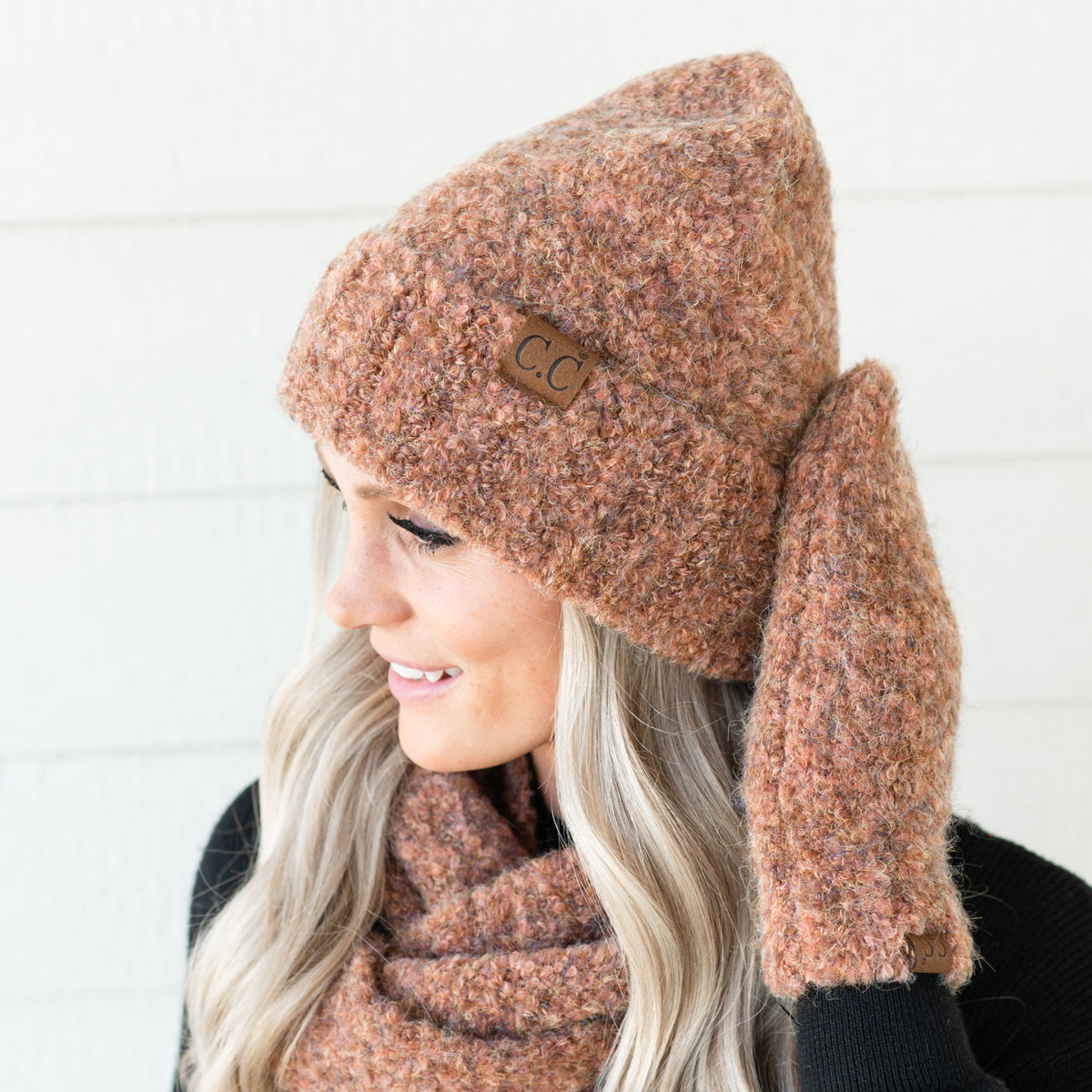 CC Mixed Boucle Cuff Beanie