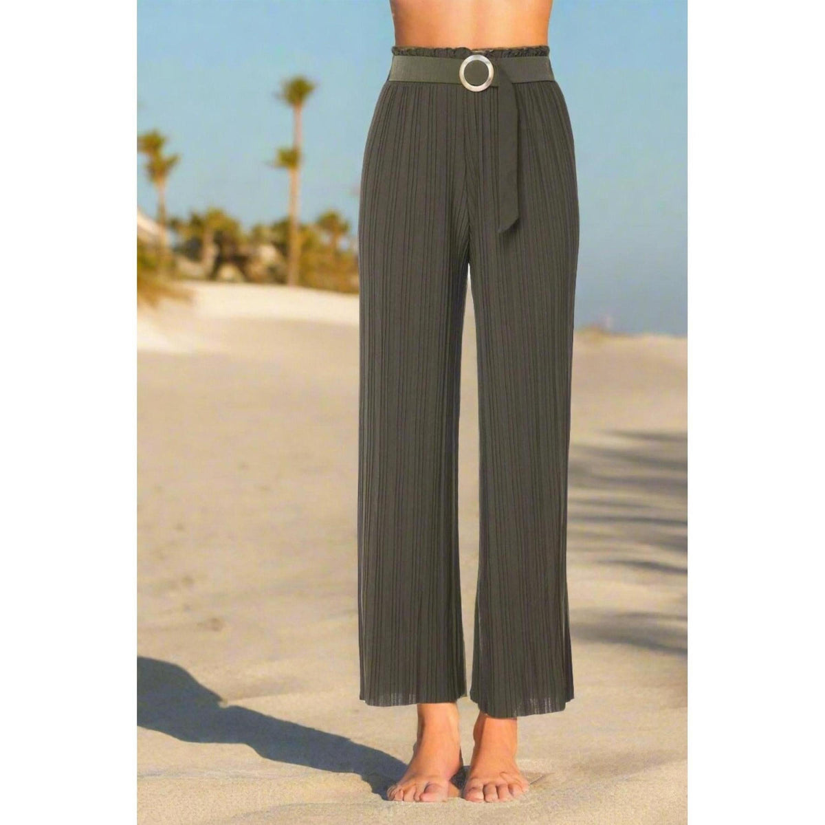 Belted Flowy Beach Pants - Lightweight - Truly Contagious