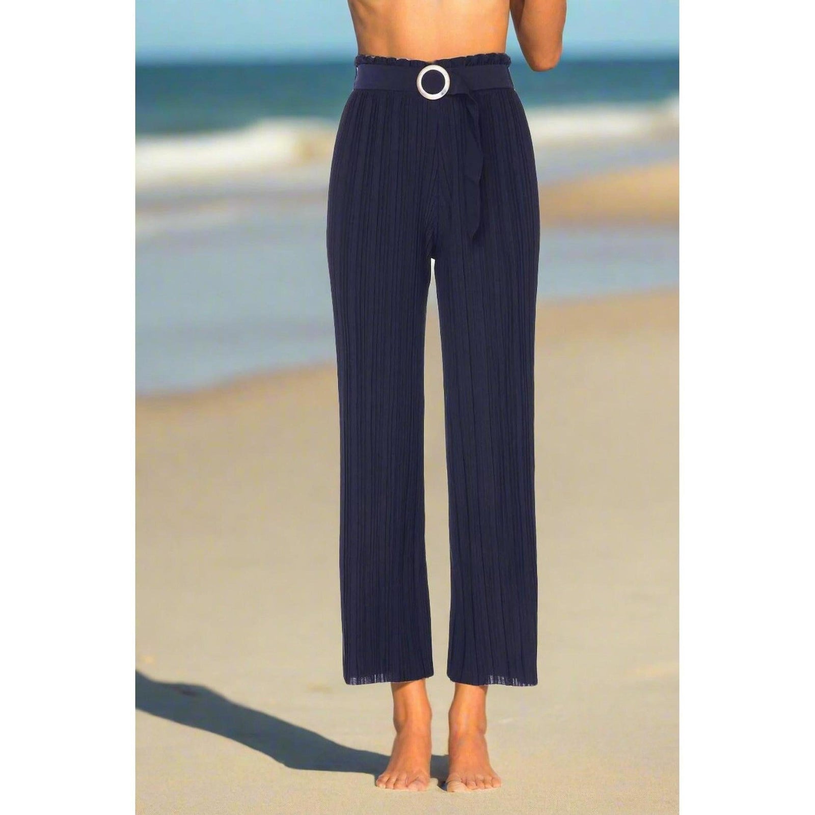 Belted Flowy Beach Pants - Lightweight - Truly Contagious
