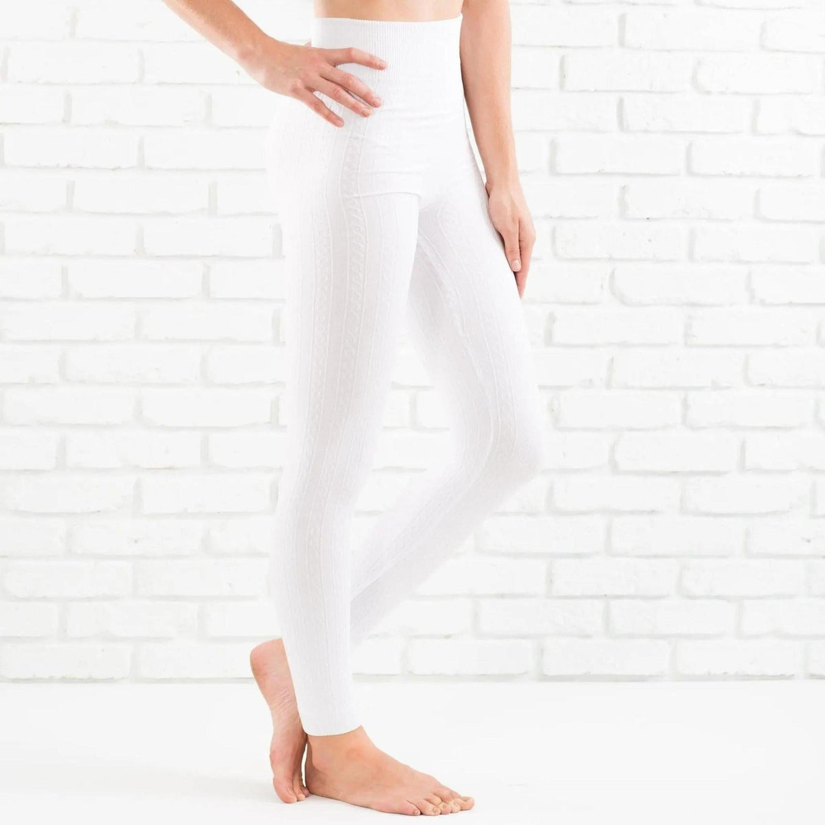 Cable Knit Fleece Lined Leggings | ( Sofra ) - Truly Contagious