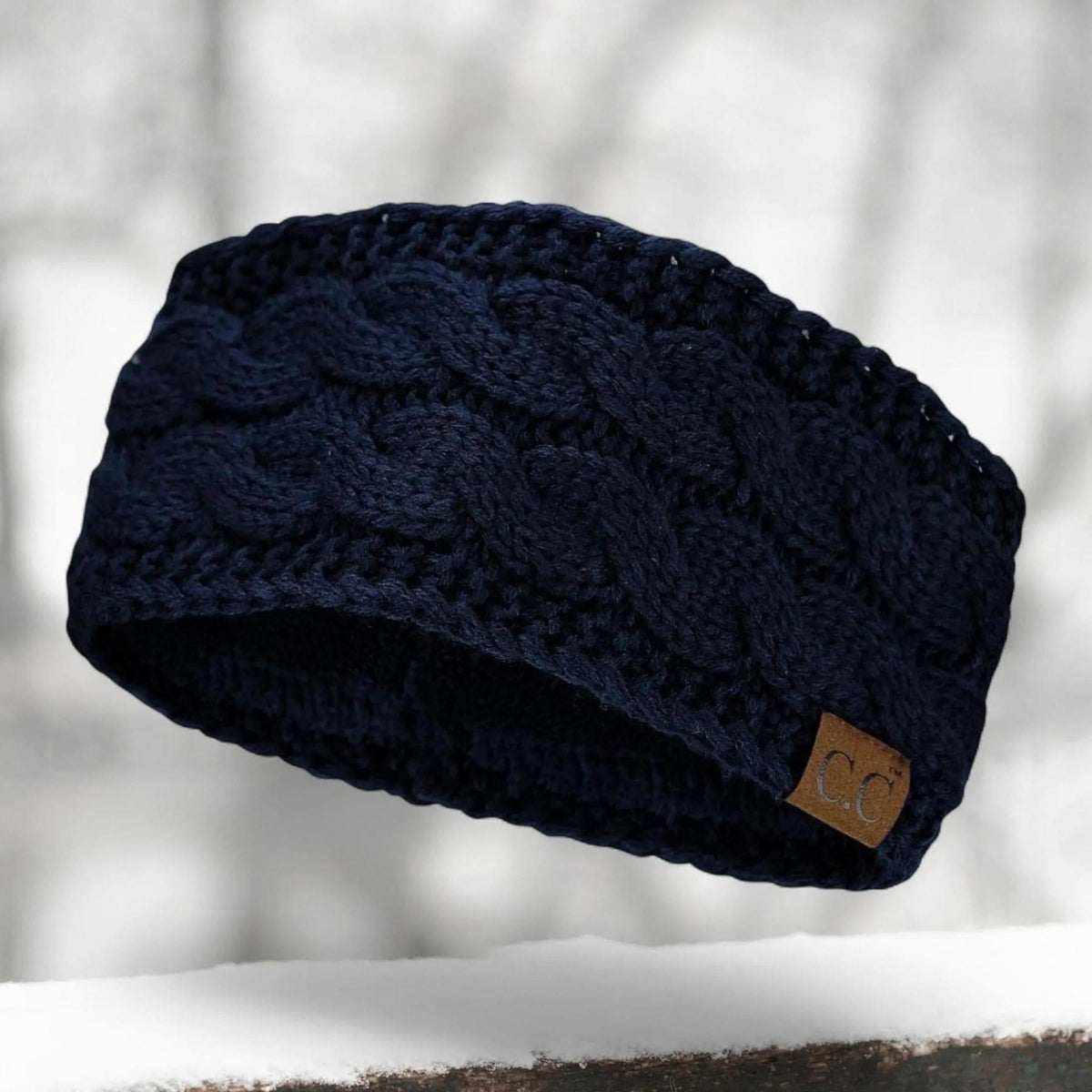 Cable Knit Lined Head Wrap for Women - Warm, Stylish Hair - Friendly Accessory | C.C. Brand - Truly Contagious