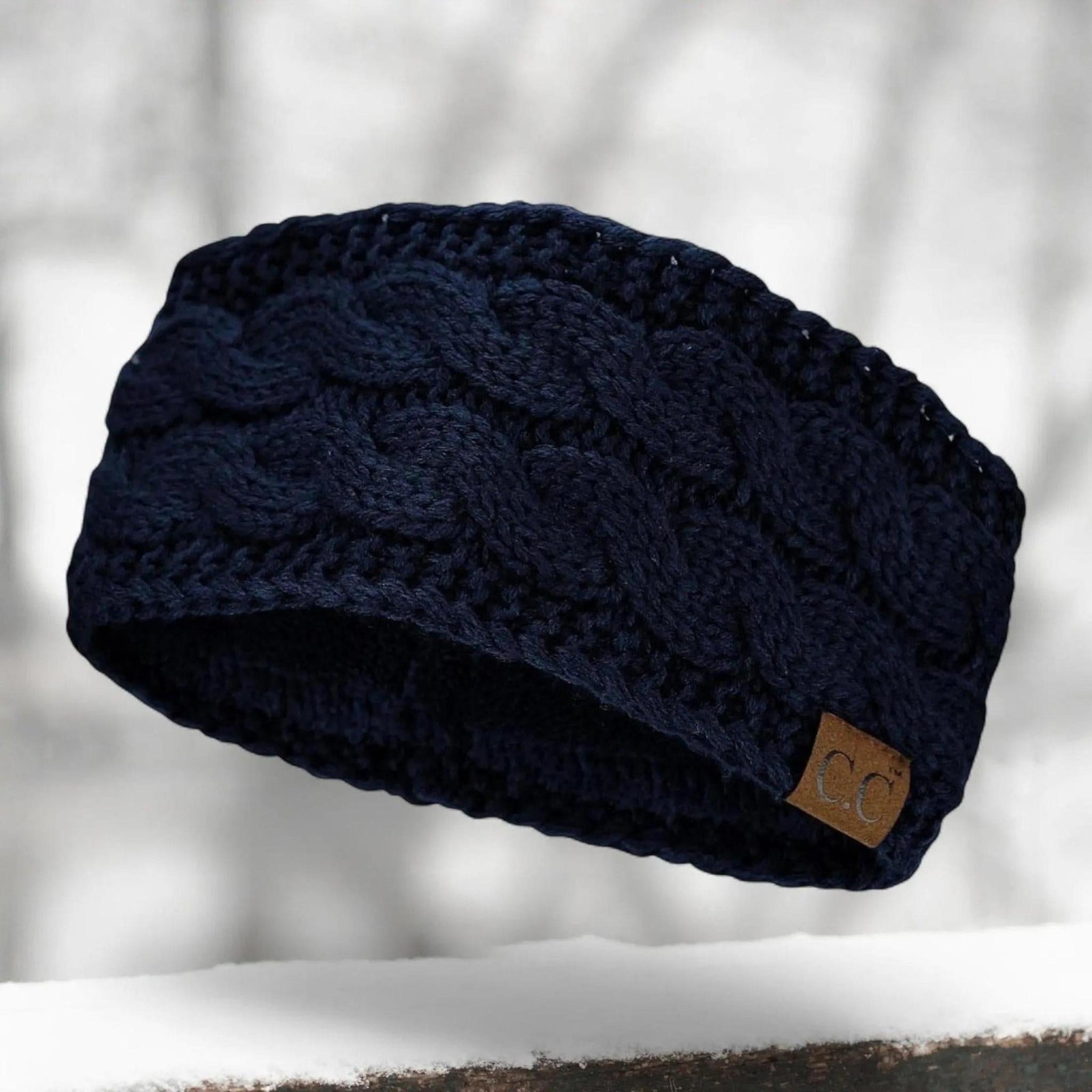 Cable Knit Lined Head Wrap for Women - Warm, Stylish Hair - Friendly Accessory | C.C. Brand - Truly Contagious