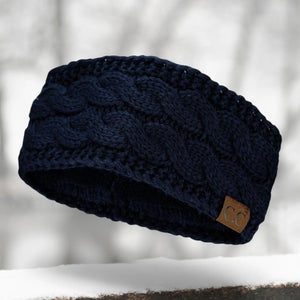 Cable Knit Lined Head Wrap for Women – Warm, Stylish Hair - Friendly Accessory | C.C. Brand - Truly Contagious