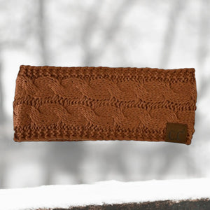 Cable Knit Lined Head Wrap for Women – Warm, Stylish Hair - Friendly Accessory | C.C. Brand - Truly Contagious