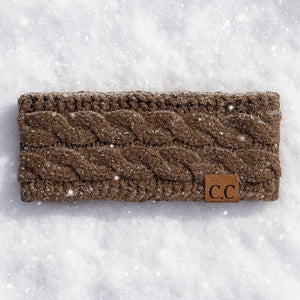 Cable Knit Lined Head Wrap for Women – Warm, Stylish Hair - Friendly Accessory | C.C. Brand - Truly Contagious