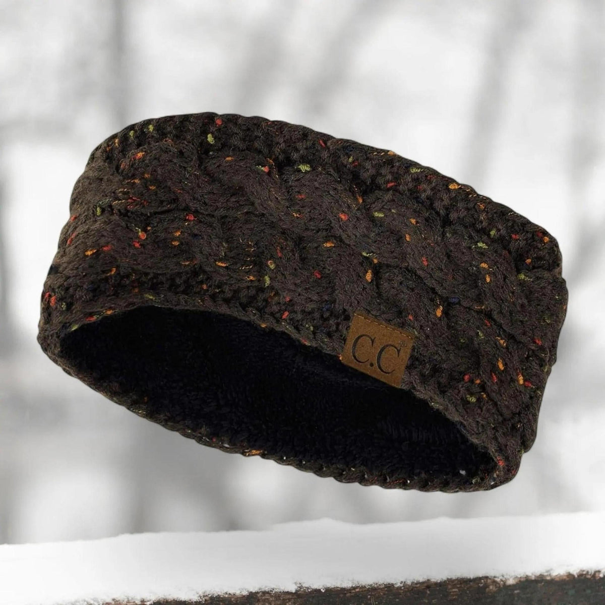 Cable Knit Lined Head Wrap for Women - Warm, Stylish Hair - Friendly Accessory | C.C. Brand - Truly Contagious