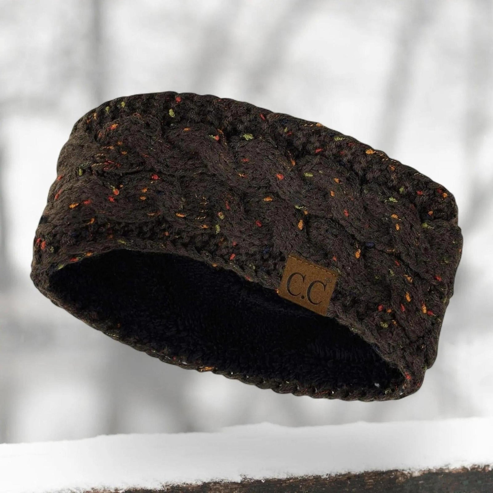 Cable Knit Lined Head Wrap for Women - Warm, Stylish Hair - Friendly Accessory | C.C. Brand - Truly Contagious