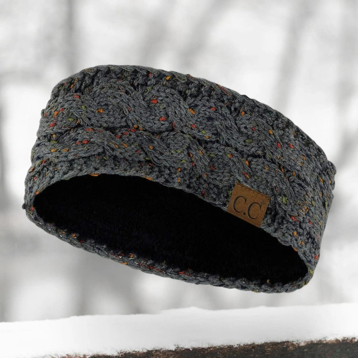 Cable Knit Lined Head Wrap for Women - Warm, Stylish Hair - Friendly Accessory | C.C. Brand - Truly Contagious