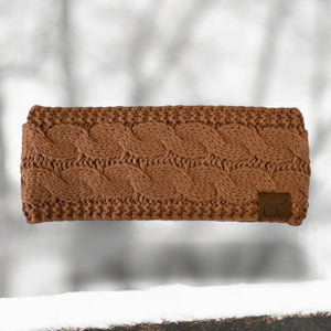 Cable Knit Lined Head Wrap for Women – Warm, Stylish Hair - Friendly Accessory | C.C. Brand - Truly Contagious