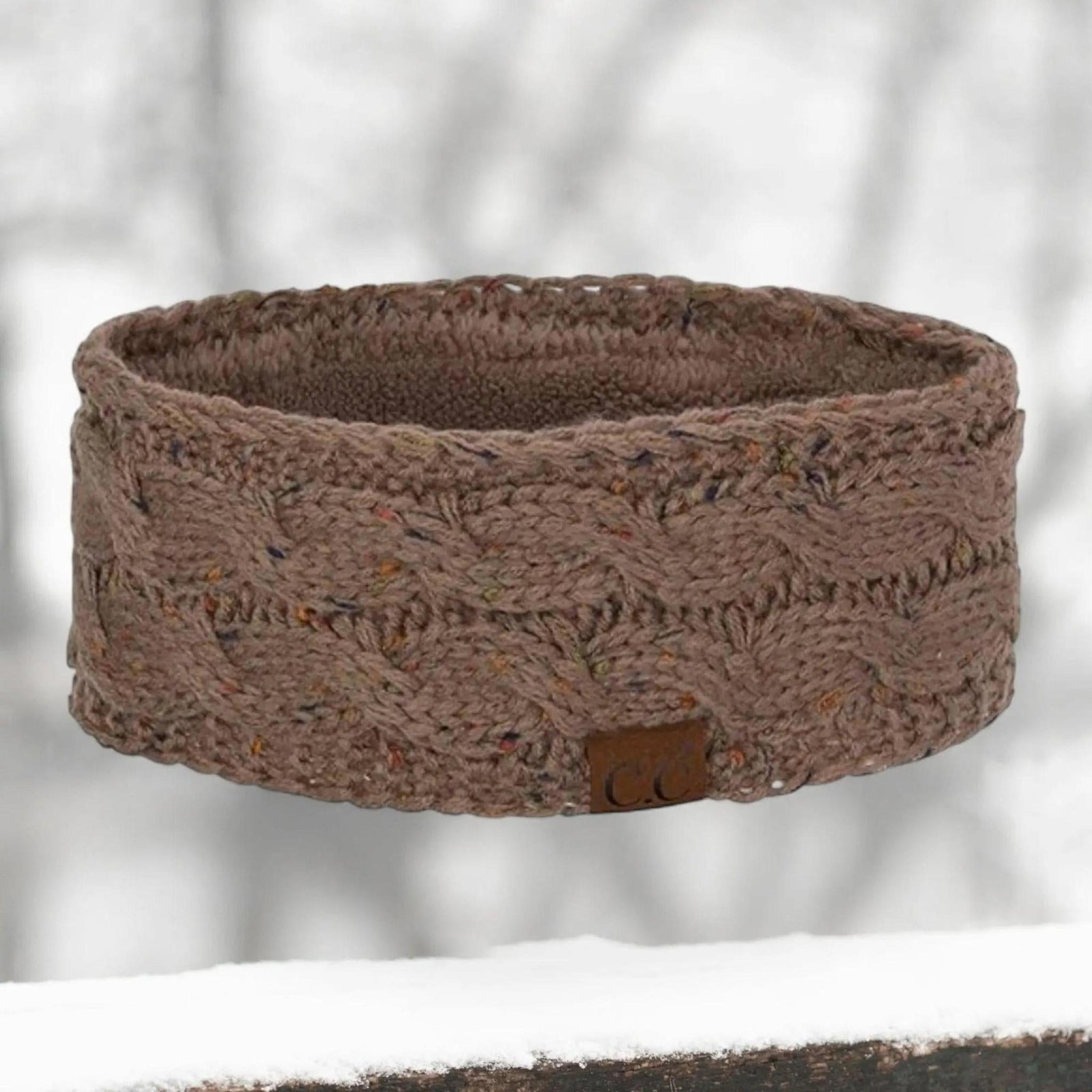 Cable Knit Lined Head Wrap for Women - Warm, Stylish Hair - Friendly Accessory | C.C. Brand - Truly Contagious