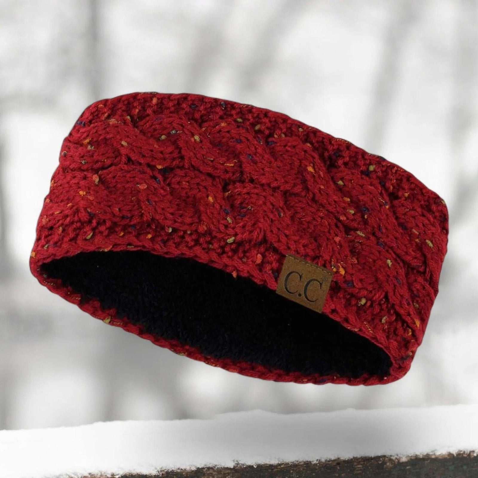 Cable Knit Lined Head Wrap for Women - Warm, Stylish Hair - Friendly Accessory | C.C. Brand - Truly Contagious