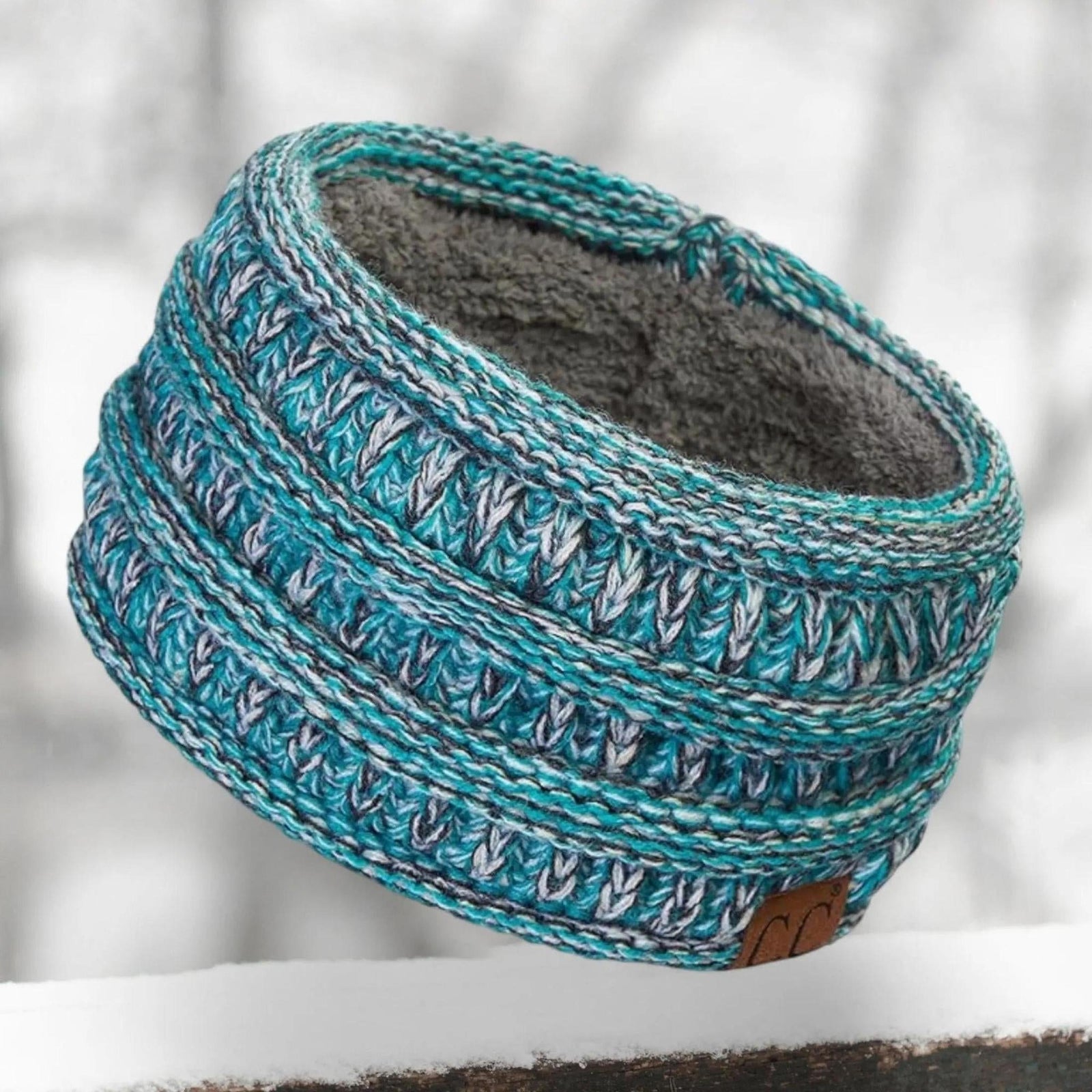 Cable Knit Lined Head Wrap for Women - Warm, Stylish Hair - Friendly Accessory | C.C. Brand - Truly Contagious