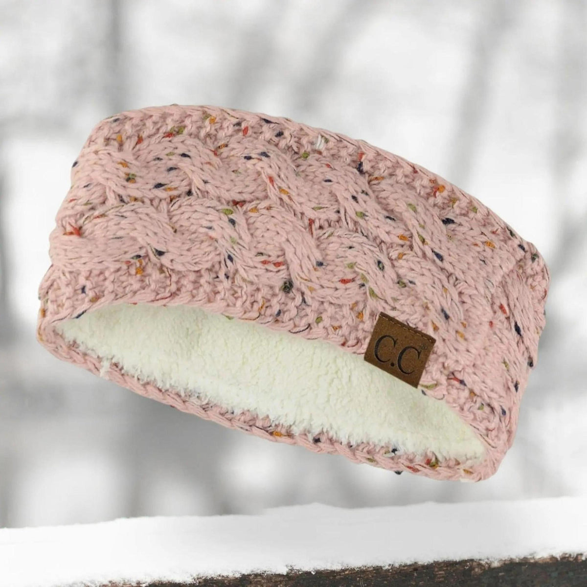 Cable Knit Lined Head Wrap for Women - Warm, Stylish Hair - Friendly Accessory | C.C. Brand - Truly Contagious