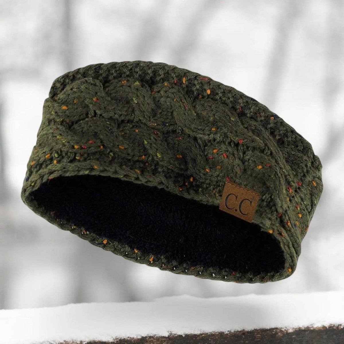 Cable Knit Lined Head Wrap for Women - Warm, Stylish Hair - Friendly Accessory | C.C. Brand - Truly Contagious