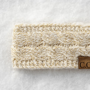 Cable Knit Lined Head Wrap for Women – Warm, Stylish Hair - Friendly Accessory | C.C. Brand - Truly Contagious