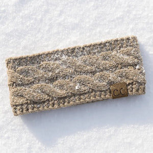 Cable Knit Lined Head Wrap for Women – Warm, Stylish Hair - Friendly Accessory | C.C. Brand - Truly Contagious