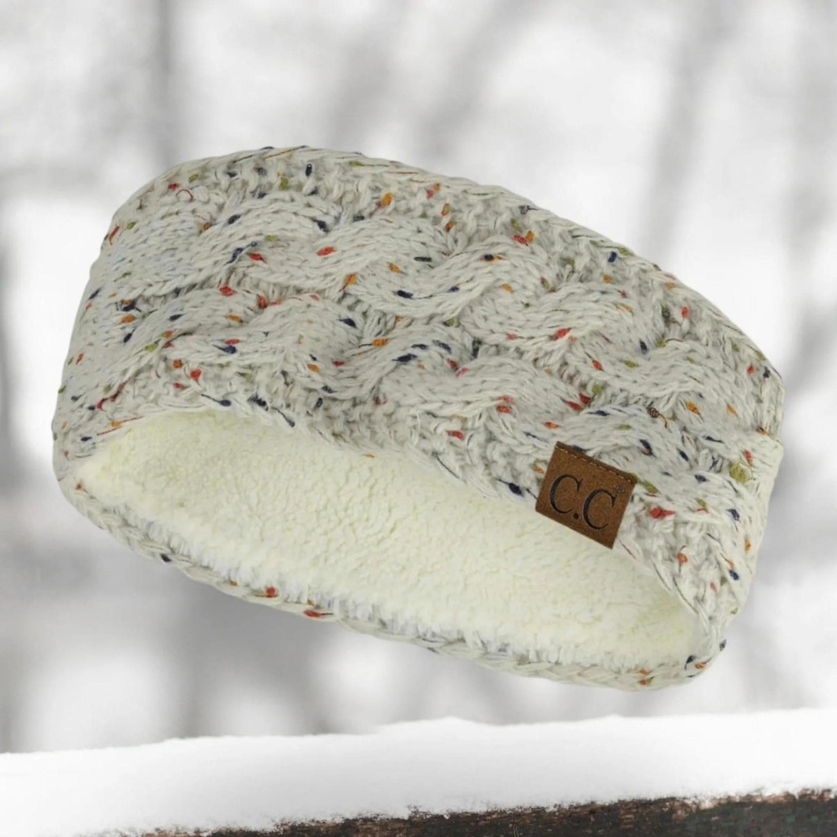 Cable Knit Lined Head Wrap for Women - Warm, Stylish Hair - Friendly Accessory | C.C. Brand - Truly Contagious