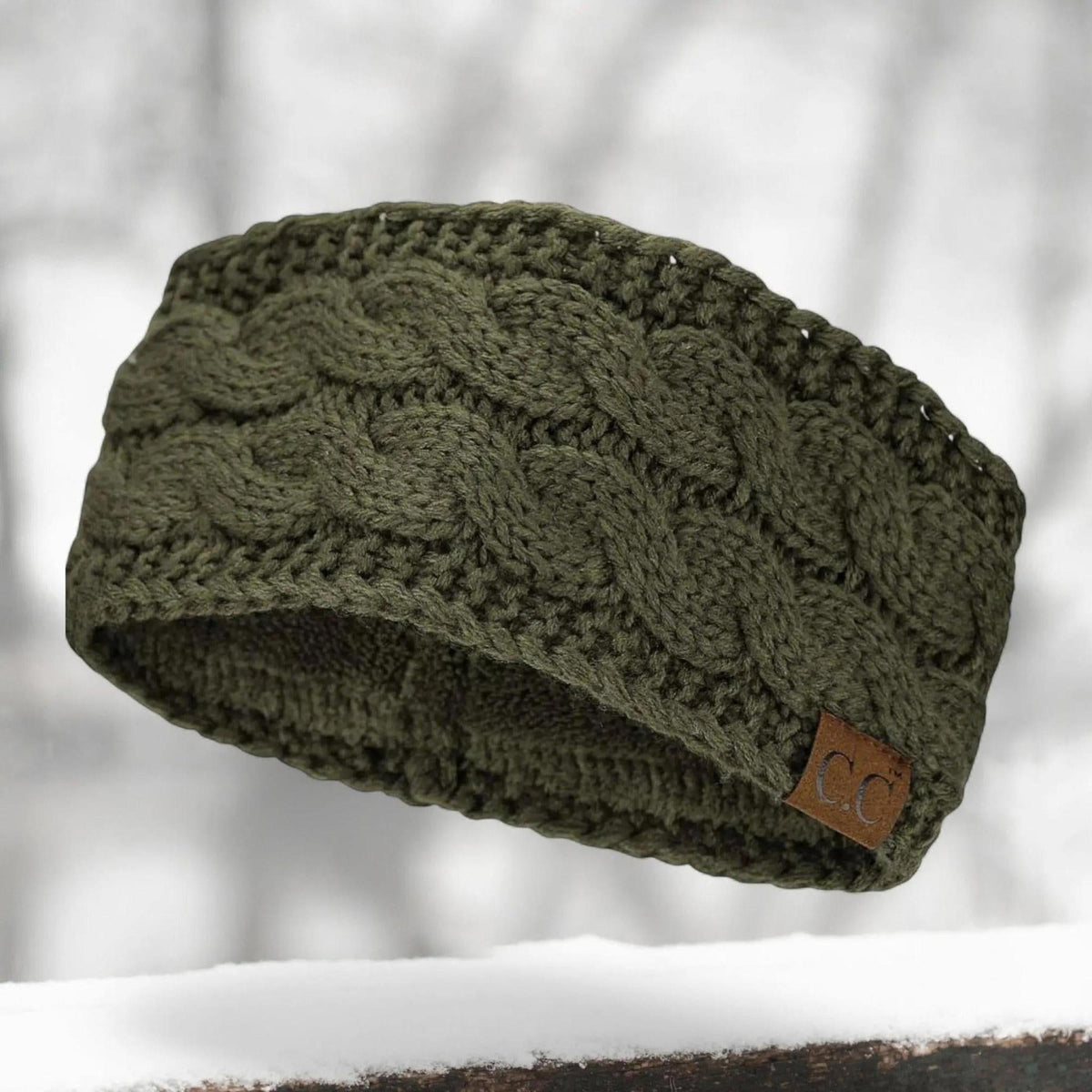 Cable Knit Lined Head Wrap for Women - Warm, Stylish Hair - Friendly Accessory | C.C. Brand - Truly Contagious