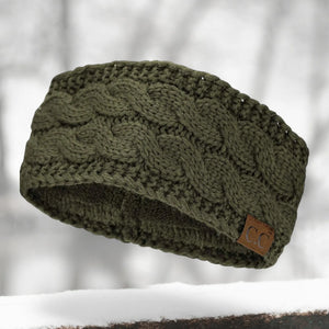 Cable Knit Lined Head Wrap for Women – Warm, Stylish Hair - Friendly Accessory | C.C. Brand - Truly Contagious