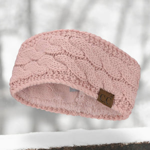 Cable Knit Lined Head Wrap for Women – Warm, Stylish Hair - Friendly Accessory | C.C. Brand - Truly Contagious