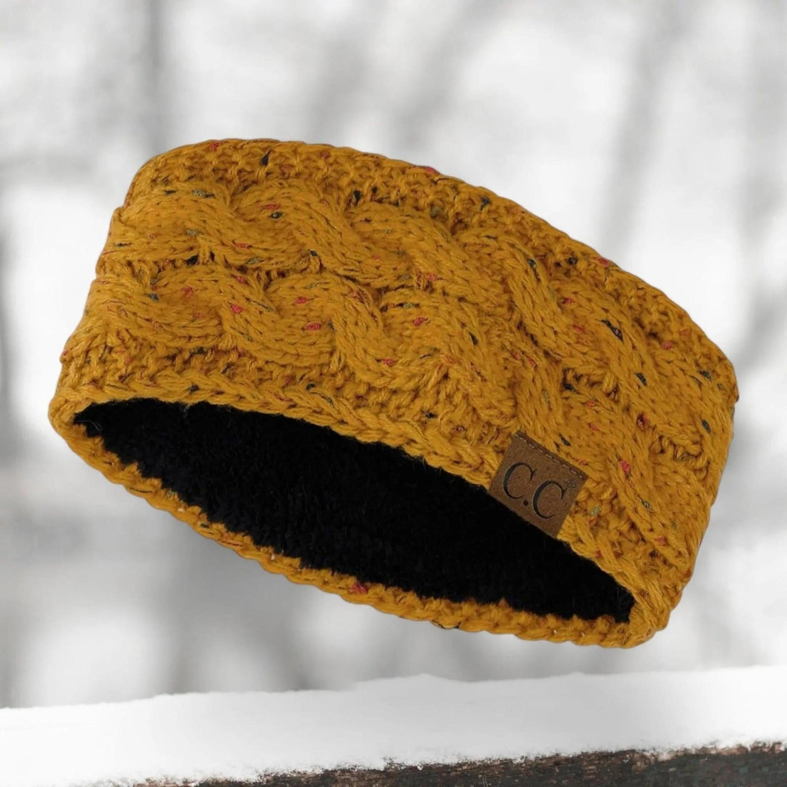 Cable Knit Lined Head Wrap for Women - Warm, Stylish Hair - Friendly Accessory | C.C. Brand - Truly Contagious