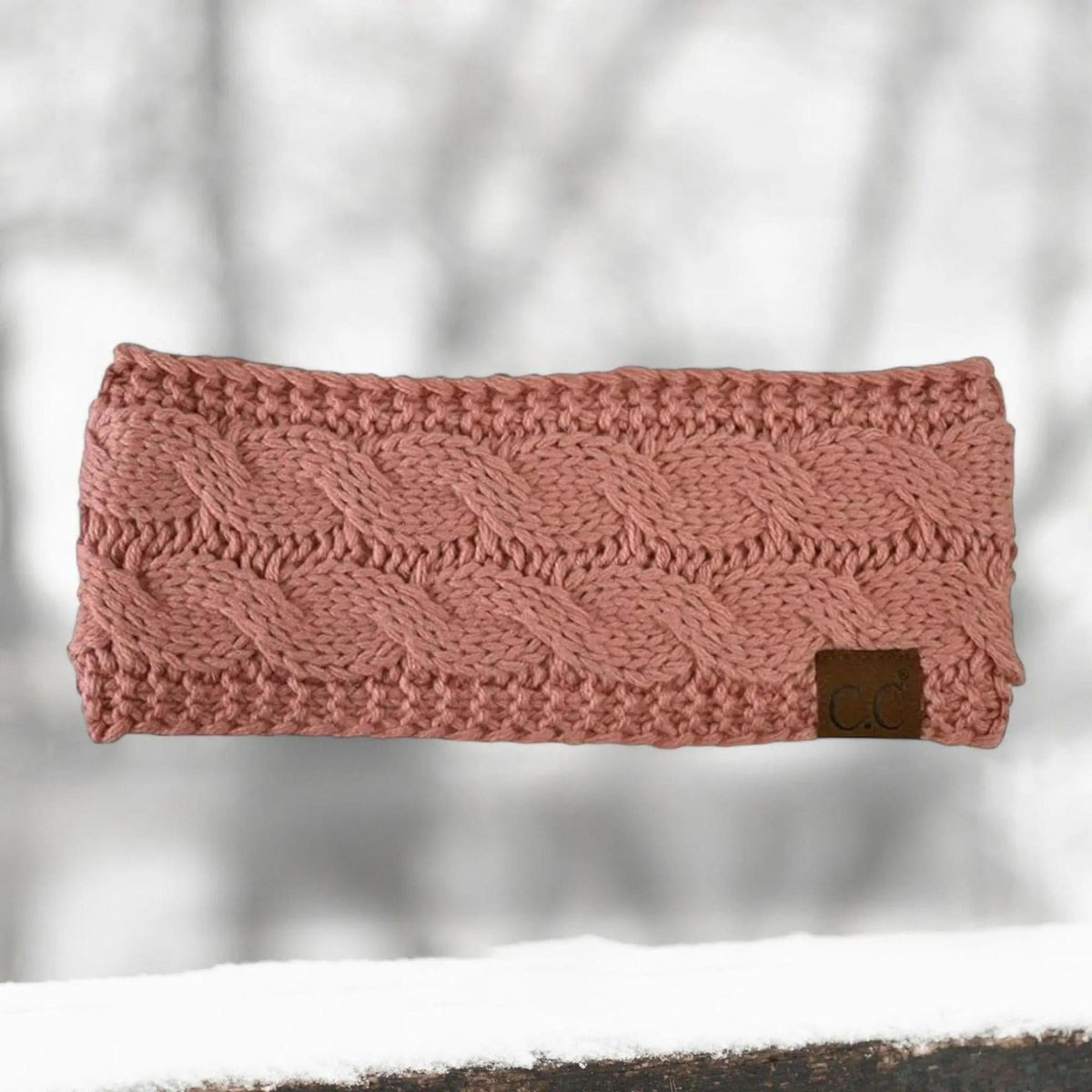 Cable Knit Lined Head Wrap for Women - Warm, Stylish Hair - Friendly Accessory | C.C. Brand - Truly Contagious