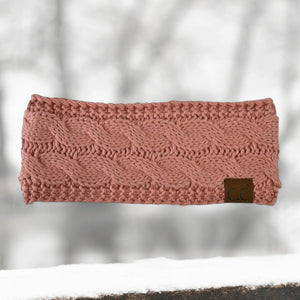 Cable Knit Lined Head Wrap for Women – Warm, Stylish Hair - Friendly Accessory | C.C. Brand - Truly Contagious