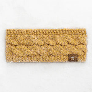 Cable Knit Lined Head Wrap for Women – Warm, Stylish Hair - Friendly Accessory | C.C. Brand - Truly Contagious