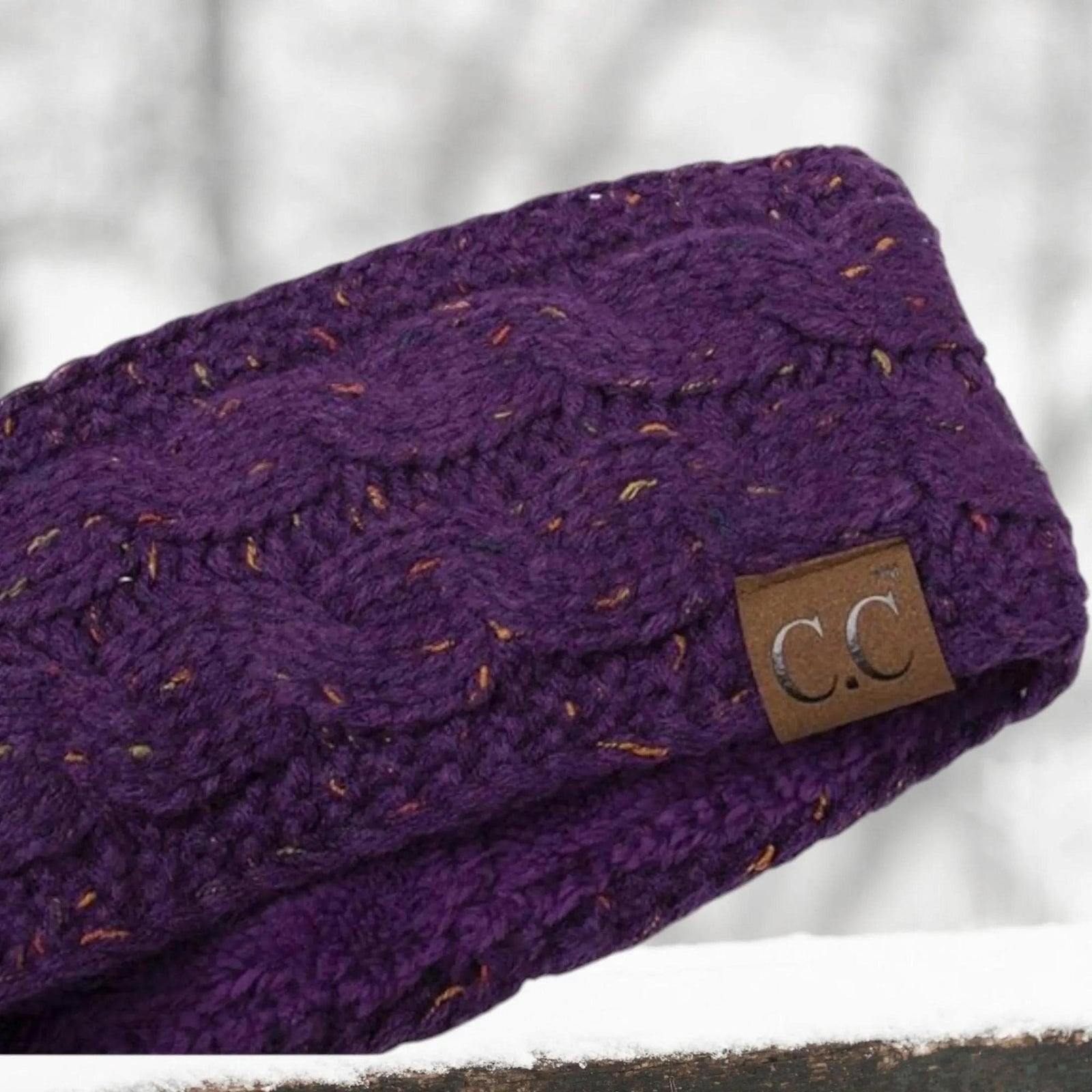 Cable Knit Lined Head Wrap for Women - Warm, Stylish Hair - Friendly Accessory | C.C. Brand - Truly Contagious
